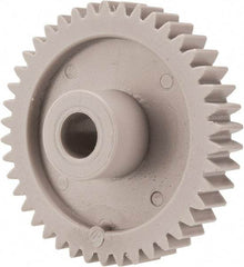 Made in USA - 20 Pitch, 2.1" Pitch Diam, 2.2" OD, 42 Tooth Spur Gear - 3/8" Face Width, 3/8" Bore Diam, 47/64" Hub Diam, 20° Pressure Angle, Acetal - Top Tool & Supply