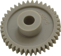 Made in USA - 48 Pitch, 1-5/8" Pitch Diam, 1.708" OD, 39 Tooth Spur Gear - 1/4" Face Width, 5/16" Bore Diam, 43/64" Hub Diam, 20° Pressure Angle, Acetal - Top Tool & Supply