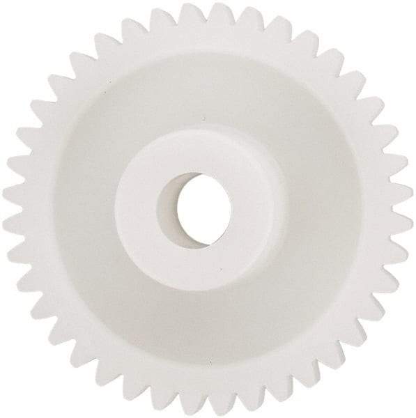 Made in USA - 48 Pitch, 1.666" Pitch Diam, 1-3/4" OD, 40 Tooth Spur Gear - 1/4" Face Width, 5/16" Bore Diam, 43/64" Hub Diam, 20° Pressure Angle, Acetal - Top Tool & Supply