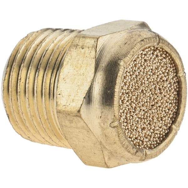 ARO/Ingersoll-Rand - 1/8 Male NPT, 7/16" Hex, 7/16" OAL, Breather Vent - 250 Max psi - Top Tool & Supply