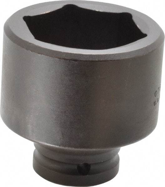 Proto - 3/4" Drive 2-1/8" Standard Impact Socket - 6 Points, 3-3/32" OAL - Top Tool & Supply