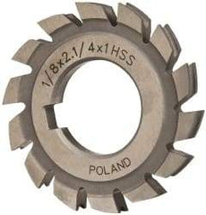 Value Collection - 1/16" Radius, 1/8" Circle Diam, 2-1/4" Cutter Diam, Arbor Connection, Concave Radius Cutter - High Speed Steel, Uncoated, 14 Teeth - Top Tool & Supply