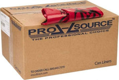 PRO-SOURCE - 10 Gal Capacity, Red, Low-Density Polyethylene, Hazardous Waste Bag - 1.2 mil Thick x 24" Wide x 24" High, Flat Pack - Top Tool & Supply