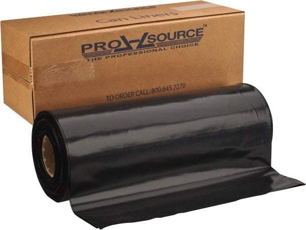 PRO-SOURCE - 56 Gal Capacity, 3 mil Thick, Contractor Trash Bags - Low-Density Polyethylene (LDPE), Perforated, Recycled Content, 43" Wide x 47" High, Black - Top Tool & Supply