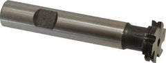 Made in USA - 1/32" Radius, 1/16" Circle Diam, 3/4" Diam x 0.165" Wide Cut, High Speed Steel Concave Radius Cutter - 3" OAL, 1/2" Shank Diam, Shank Connection, Uncoated, Form Relieved, 6 Teeth, Weldon Flat - Top Tool & Supply