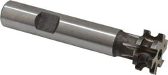 Made in USA - 3/32" Radius, 3/16" Circle Diam, 3/4" Diam x 0.352" Wide Cut, High Speed Steel Concave Radius Cutter - 3" OAL, 1/2" Shank Diam, Shank Connection, Uncoated, Form Relieved, 6 Teeth, Weldon Flat - Top Tool & Supply