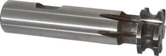 Made in USA - 1/8" Radius, 1/4" Circle Diam, 1" Cutter Diam, 0.447" Cutting Width, Shank Connection, Concave Radius Cutter - 3/4" Shank Diam, 3-1/2" OAL, High Speed Steel, Uncoated, Form Relieved, 6 Teeth, Weldon Flat - Top Tool & Supply