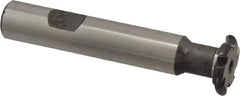 Made in USA - 1/16" Radius, 1/8" Circle Diam, 3/4" Cutter Diam, Shank Connection, Convex Radius Cutter - 1/2" Shank Diam, 3" OAL, High Speed Steel, Uncoated, Form Relieved, 6 Teeth, Weldon Flat - Top Tool & Supply