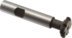 Made in USA - 3/32" Radius, 3/16" Circle Diam, 7/8" Cutter Diam, Shank Connection, Convex Radius Cutter - 1/2" Shank Diam, 3" OAL, High Speed Steel, Uncoated, Form Relieved, 6 Teeth, Weldon Flat - Top Tool & Supply