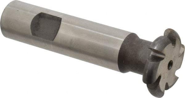 Made in USA - 1/8" Radius, 1/4" Circle Diam, 1-1/4" Cutter Diam, Shank Connection, Convex Radius Cutter - 3/4" Shank Diam, 3-1/2" OAL, High Speed Steel, Uncoated, Form Relieved, 6 Teeth, Weldon Flat - Top Tool & Supply