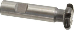 Made in USA - 5/32" Radius, 5/16" Circle Diam, 1-5/16" Cutter Diam, Shank Connection, Convex Radius Cutter - 3/4" Shank Diam, 3-1/2" OAL, High Speed Steel, Uncoated, Form Relieved, 6 Teeth, Weldon Flat - Top Tool & Supply