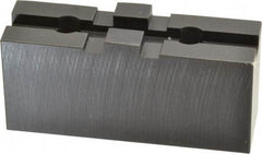 Bison - 8" Chuck Capacity, Tongue & Groove Attachment, Square Soft Lathe Chuck Jaw - 1 Jaw, Steel, 1-3/4" Btw Mount Hole Ctrs, 3-1/2" Long x 1-1/16" Wide x 1.713" High, 5/16" Groove - Top Tool & Supply