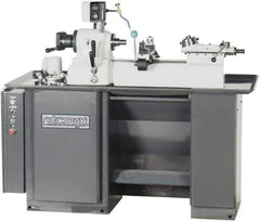 Vectrax - 9" Swing, 36" Between Centers, 220 Volt, Triple Phase Turret Lathe - 1 hp, 4,000 Max RPM, 2-3/16" Bore Diam, 35" Deep x 68" High x 74" Long - Top Tool & Supply