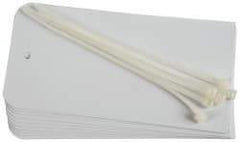 NMC - 3" High x 6" Long, Safety & Facility Blank Tag - 2 Sides, White Unrippable Vinyl - Top Tool & Supply