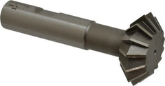 Interstate - 1-1/2° 1-1/2" Cut Diam, 9/16" Cut Width, 5/8" Shank, High Speed Steel Double-Angle Cutter - Top Tool & Supply