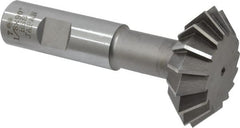 Interstate - 1-7/8° 1-7/8" Cut Diam, 5/8" Cut Width, 3/4" Shank, High Speed Steel Double-Angle Cutter - Top Tool & Supply