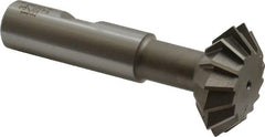 Interstate - 1-3/8° 1-3/8" Cut Diam, 1/2" Cut Width, 5/8" Shank, Cobalt Double-Angle Cutter - Top Tool & Supply