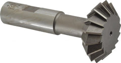 Interstate - 1-7/8° 1-7/8" Cut Diam, 5/8" Cut Width, 3/4" Shank, Cobalt Double-Angle Cutter - Top Tool & Supply