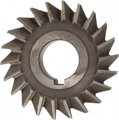 Value Collection - 3" Diam x 5/8" Width of Cut, 45° Included Angle, Arbor Connection, High Speed Steel Single Angle Cutter - Right Hand Cut, Oxide Finish - Top Tool & Supply