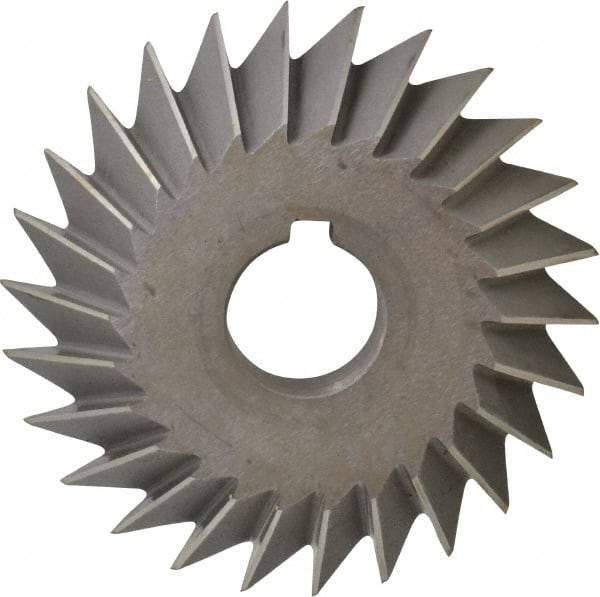 Value Collection - 4" Diam x 3/4" Width of Cut, 45° Included Angle, Arbor Connection, High Speed Steel Single Angle Cutter - Right Hand Cut, Oxide Finish - Top Tool & Supply