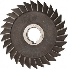 Value Collection - 6" Diam x 1" Width of Cut, 45° Included Angle, Arbor Connection, High Speed Steel Single Angle Cutter - Right Hand Cut, Oxide Finish - Top Tool & Supply