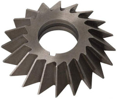 Value Collection - 5" Diam x 1" Width of Cut, 60° Included Angle, Arbor Connection, High Speed Steel Single Angle Cutter - Left Hand Cut, Uncoated - Top Tool & Supply