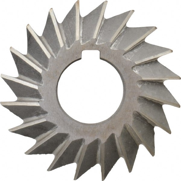 Value Collection - 2-3/4° 2-3/4" Cut Diam, 1/2" Cut Width, 1" Arbor, High Speed Steel Double-Angle Cutter - Top Tool & Supply