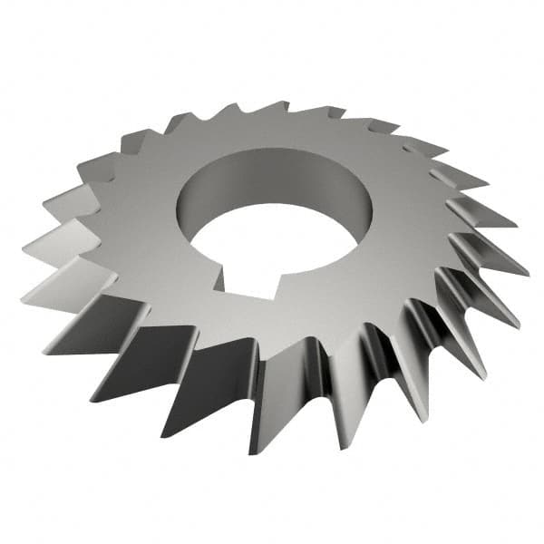 Value Collection - 2-3/4° 2-3/4" Cut Diam, 1/2" Cut Width, 1" Arbor, High Speed Steel Double-Angle Cutter - Top Tool & Supply