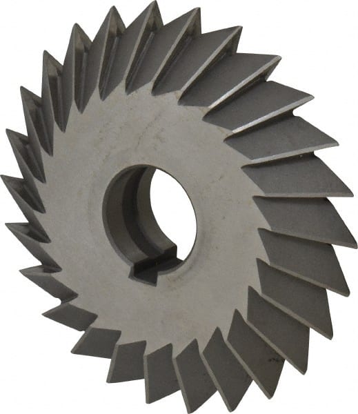 Value Collection - 5° 5" Cut Diam, 1" Cut Width, 1-1/4" Arbor, High Speed Steel Double-Angle Cutter - Top Tool & Supply