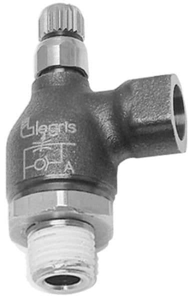 Legris - 3/8" NPT Mini Swivel Flow Control Regulator - 0 to 145 psi, Treated Brass Material & Viton O-Ring - Top Tool & Supply