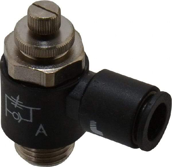 Legris - 8mm Tube OD x 1/4" BSPP Miniature Flow Control Regulator - 0 to 145 psi & Nylon Material - Top Tool & Supply