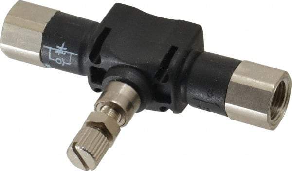 Legris - 1/8" NPT Threaded In-Line Flow Control Valve - 0 to 145 psi & Nylon Material - Top Tool & Supply