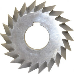 Value Collection - 3° 3" Cut Diam, 5/8" Cut Width, 1" Arbor, High Speed Steel Double-Angle Cutter - Top Tool & Supply