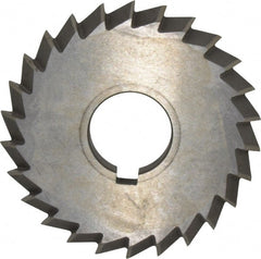 Value Collection - 4° 4" Cut Diam, 1/2" Cut Width, 1-1/4" Arbor, High Speed Steel Double-Angle Cutter - Top Tool & Supply