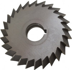 Value Collection - 4° 4" Cut Diam, 3/4" Cut Width, 1" Arbor, High Speed Steel Double-Angle Cutter - Top Tool & Supply