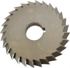 Value Collection - 5° 5" Cut Diam, 3/4" Cut Width, 1-1/4" Arbor, High Speed Steel Double-Angle Cutter - Top Tool & Supply