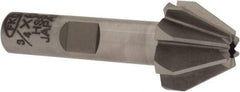 Interstate - 3/4" Large x 5/16" Small Diam, 17/32" Width of Cut, 60° Included Angle, High Speed Steel Face Angle Cutter - 3/8" Shank Diam, 2-3/32" Overall Length, Weldon Flat - Top Tool & Supply