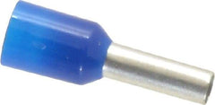 ACI - 14 AWG, Partially Insulated, Crimp Electrical Wire Ferrule - 8mm Long x 2.6mm Diameter Pin, 15mm Overall Length - Top Tool & Supply