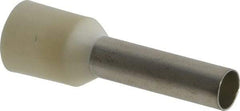 ACI - 8 AWG, Partially Insulated, Crimp Electrical Wire Ferrule - 18mm Long x 4.9mm Diameter Pin, 27-1/2mm Overall Length - Top Tool & Supply