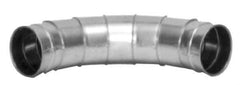 Made in USA - 6" ID Galvanized Duct Fitting - 10.32" Long, 24 Gage - Top Tool & Supply