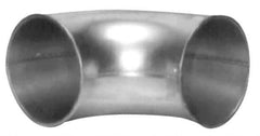 Made in USA - 4" ID Galvanized Duct 45° Elbow - 6.22" Long, 22 Gage - Top Tool & Supply