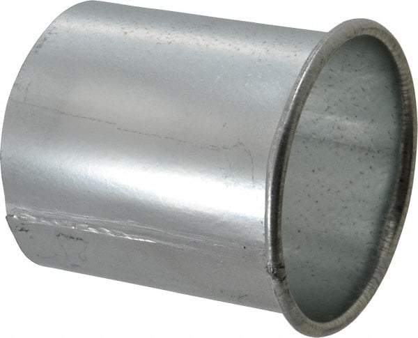 Made in USA - 4" ID Galvanized Duct Adapter - 4" Long, 22 Gage - Top Tool & Supply