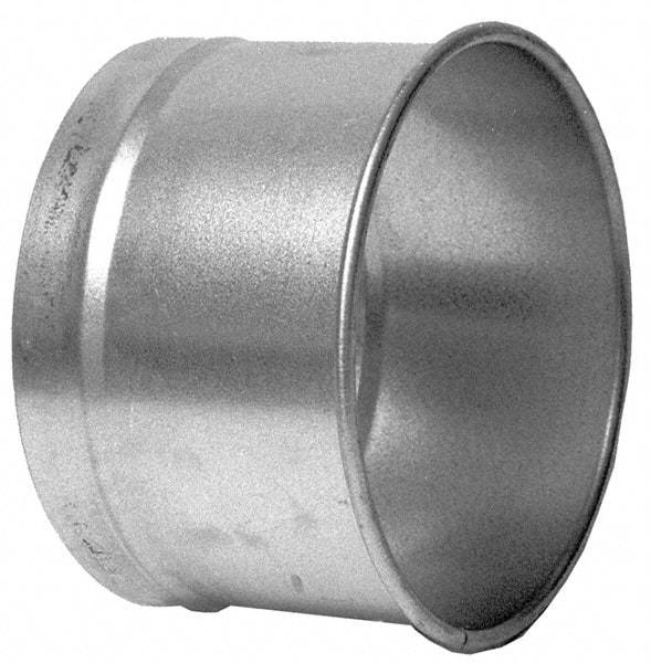 Made in USA - 8" ID Galvanized Duct Hose Adapter - 4" Long, 22 Gage - Top Tool & Supply