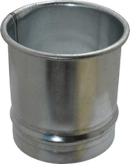 Made in USA - 4" ID Galvanized Duct Hose Adapter - 4" Long, 24 Gage - Top Tool & Supply