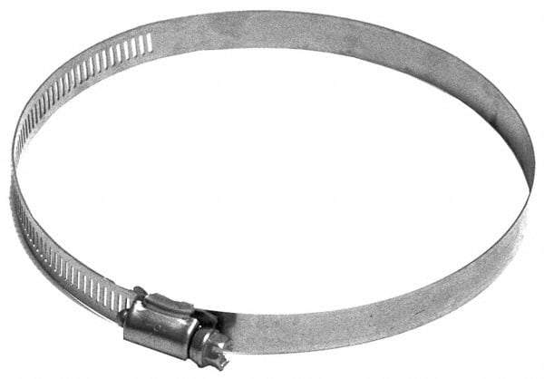 Made in USA - 5-1/2" ID Stainless Steel Duct Hose Clamp - 1/2" Long - Top Tool & Supply