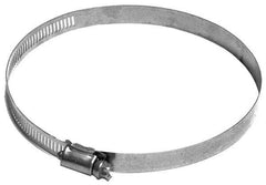 Made in USA - 5-1/2" ID Stainless Steel Duct Hose Clamp - 1/2" Long - Top Tool & Supply