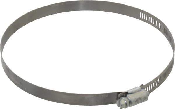 Made in USA - 6-1/2" ID Stainless Steel Duct Hose Clamp - 1/2" Long - Top Tool & Supply