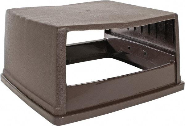 Rubbermaid - Rectangle Lid for Use with 56 Gal Rectangular Trash Cans - Brown, Polyethylene, For Glutton Trash Cans - Top Tool & Supply