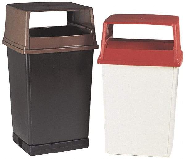 Rubbermaid - Rectangle Lid for Use with 56 Gal Rectangular Trash Cans - Red, Polyethylene, For Glutton Trash Cans - Top Tool & Supply