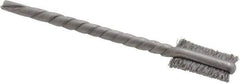 Osborn - 1/4" Diam Flat Steel Tube Brush - 0.005" Filament Diam, 9/16" Brush Length, 2-1/8" OAL, 3/32" Diam Shank - Top Tool & Supply